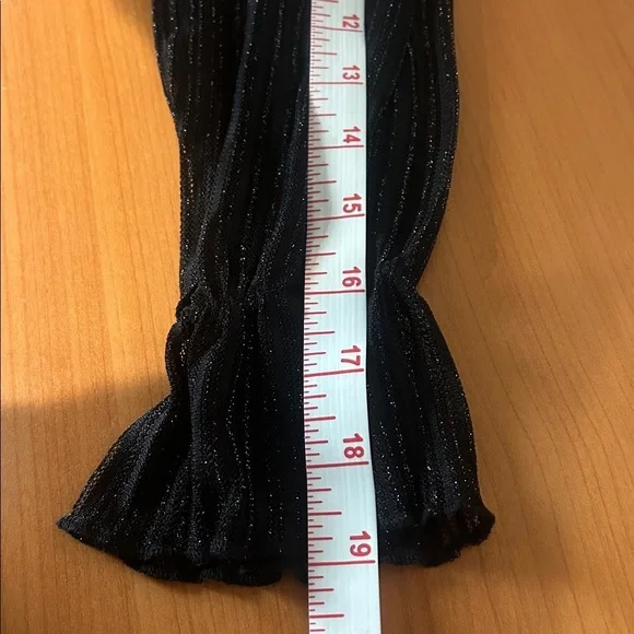 NWT Dylan Ryan Elegant Black Sheer Sleeve Dress - Picture 9 of 12